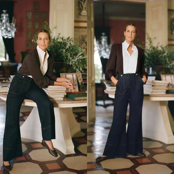 NWT Tuckernuck x India Hicks Groves Top Brown Pleated Blouse Size XL - Picture 3 of 7